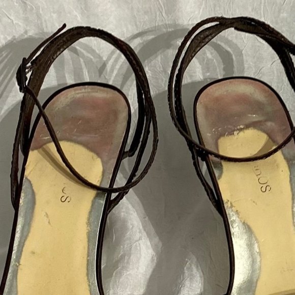 Strappy Evening Brown Sandal - Picture 6 of 13